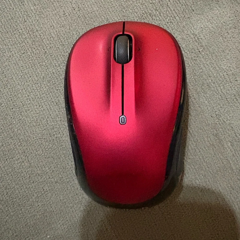 Logitech Black and Red Wireless Mouse